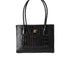 Chanel 26K Shopping Bag in Black Crocodile-Embossed Calfskin Leather with Gold Hardware