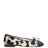 Chanel White Brown & Black Calfskin & Lambskin Ballet Flats