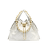 Chanel 25 Small Handbag Hobo Grained Calfskin & Gold-Tone Metal White
