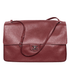 Chanel Grained Calfskin & Silver Metal Dark Burgundy Maxi Flap Bag