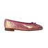 Chanel Ballet Flats in Iridescent Pink Leather Croc Embossed