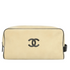 Chanel Medium Zipped Pouch Beige / Black
