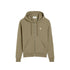 AMI Paris Cotton AMI De Coeur Zipped Hoodie Olive Green
