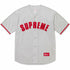 Supreme Ultrasuede Mesh Baseball Jersey Grey